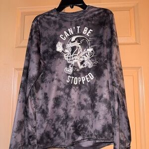 Athletic Works Tie Dye Long Sleeve Graphic Shirt Boys XL 14-16 Football